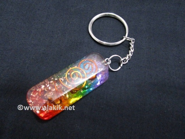 Picture of Chakra Rainbow Orgone Keyring