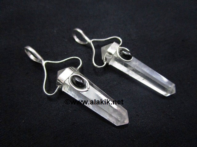 Picture of Crystal Quartz with Black Tourmaline Dpoint pendant