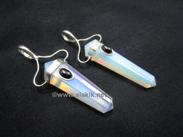 Picture of Opalite with Black Tourmaline Dpoint pendant