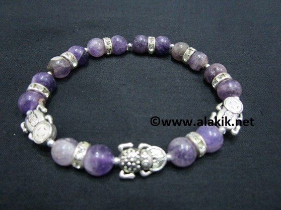 Picture of Amethyst Bracelet with Fengshui Frog