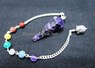 Picture of Amethyst 6 Facet pendulum with Chakra Buddha Chain, Picture 1