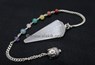 Picture of Selenite 8 Facet pendulum with Chakra Buddha Chain, Picture 1