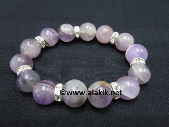 Picture of Amethyst 10mm Bracelet with Diamond Ring