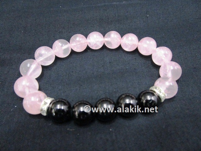 Picture of Rose Quartz Tourmaline 10mm Bracelet