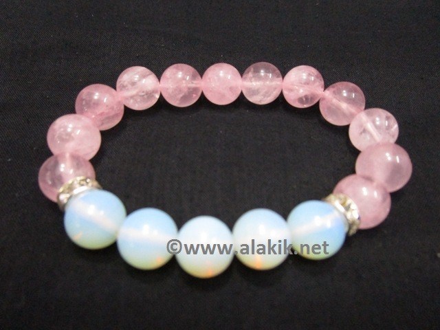 Picture of Rose Quartz Opalite 10 mm Combi Bracelet