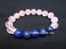 Picture of Rose Quartz 10mm Third Eye Chakra Bracelet with Diamond Ring, Picture 1