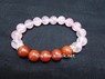 Picture of Rose Quartz 10mm Root Chakra Bracelet with Diamond Ring, Picture 1