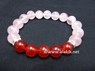 Picture of Rose Quartz 10 mm Naval Chakra Bracelet with Diamond Ring, Picture 1