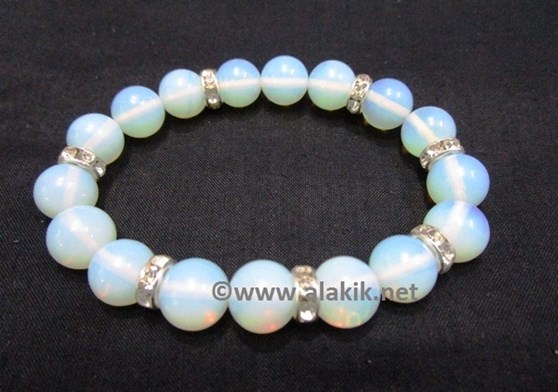 Picture of Opalite 10mm Bracelet with Diamond Ring