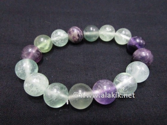 Picture of Flourite 10mm Bracelet with Diamond Ring