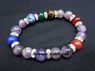 Picture of Amethyst Chakra 10mm Elastic Bracelet with Diamond ring, Picture 1