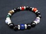 Picture of Black Obsidian Chakra 10mm Elastic Bracelet with Diamond ring, Picture 1