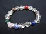 Picture of Crystal Quartz Chakra 10mm Elastic Bracelet with Diamond ring, Picture 1