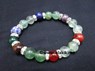Picture of Fluorite Chakra 10mm Elastic Bracelet with Diamond ring, Picture 1