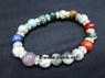 Picture of Moss Agate Chakra 10mm Elastic Bracelet with Diamond ring, Picture 1