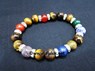 Picture of Yellow Tiger Chakra 10mm Elastic Bracelet with Diamond ring, Picture 1