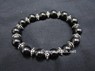 Picture of Black Tourmaline 10mm Elastic Bracelet with Tire Bead, Picture 1