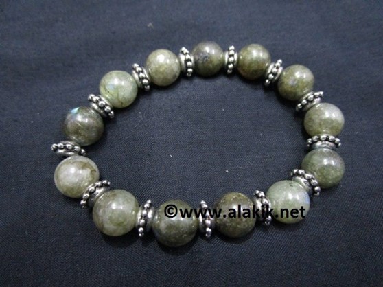 Picture of Labradorite 10mm Elastic Bracelet with Tire Bead