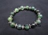 Picture of Moss Agate 10mm Elastic Bracelet with Tire Bead, Picture 1