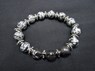 Picture of Snowflake Obsidian 10mm Elastic Bracelet with Tire Bead, Picture 1