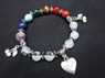 Picture of Aquamarine Chakra 10mm Elastic Bracelet with Charms, Picture 1