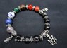 Picture of Black Tourmaline Chakra 10mm Elastic Bracelet with Charms, Picture 1