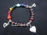Picture of Garnet Chakra 10mm Elastic Bracelet with Charms, Picture 1