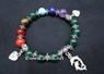 Picture of Green Onyx Chakra 10mm Elastic Bracelet with Charms, Picture 1