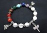 Picture of Howalite Chakra 10mm Elastic Bracelet with Charms, Picture 1