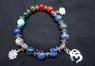 Picture of Lapis Lazuli Chakra 10mm Elastic Bracelet with Charms, Picture 1