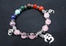 Picture of Rose Quartz Chakra 10mm Elastic Bracelet with Charms, Picture 1