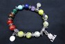 Picture of Serpentine Chakra 10mm Elastic Bracelet with Charms, Picture 1