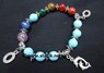 Picture of Tourquise Chakra 10mm Elastic Bracelet with Charms, Picture 1