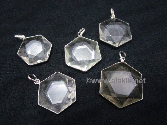 Picture of Crystal Quartz Hexagon SOD Ring Pendant