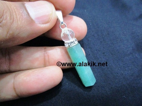 Picture of Green Jade Pencil Pendant with Diamond Ring & Crystal Ball