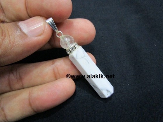 Picture of Howalite Pencil Pendant with Diamond Ring & Crystal Ball