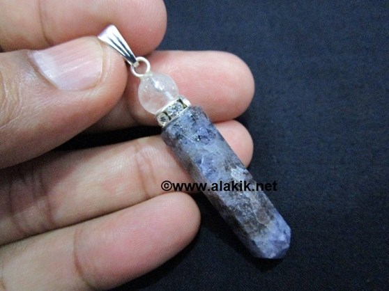 Picture of Iolite Pencil Pendant with Diamond Ring & Crystal Ball