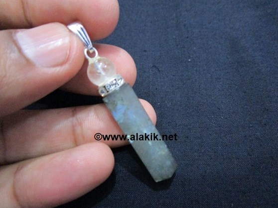 Picture of Labradorite Pencil Pendant with Diamond Ring & Crystal Ball