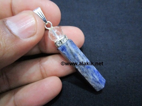 Picture of Sodalite Pencil Pendant with Diamond Ring & Crystal Ball