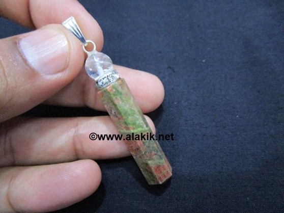 Picture of Unakite Pencil Pendant with Diamond Ring & Crystal Ball