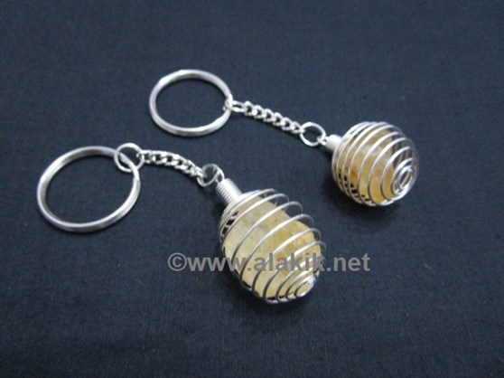 Picture of Raw Citrine Cage Keyrings