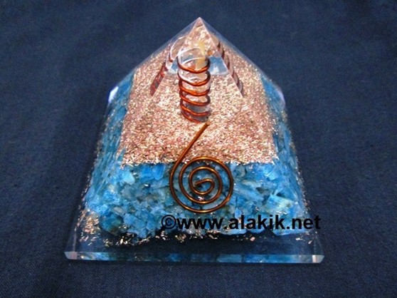 Picture of Apatite Orgone Pyramid With Copper Coil