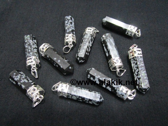 Picture of Snowflake Obsidian Cap Pencil Pendants