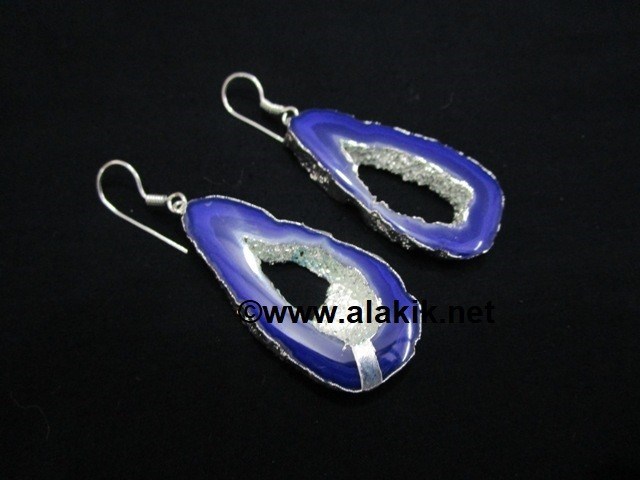 Picture of Purple Onyx Geode Earring