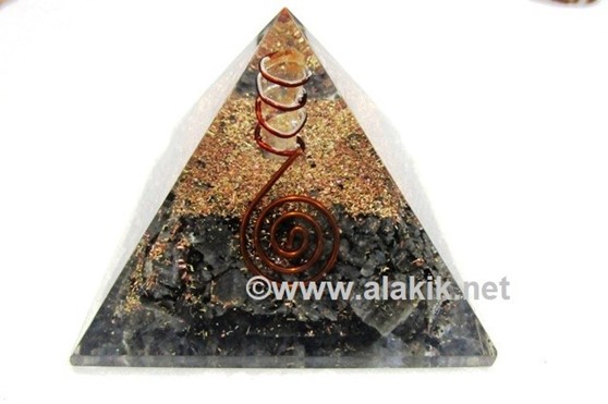 Picture of Larvikite Orgone Pyramids with Copper Coil