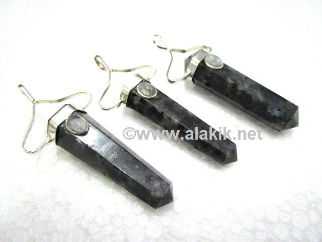 Picture of Larvikite D point Pendant with Moonstone