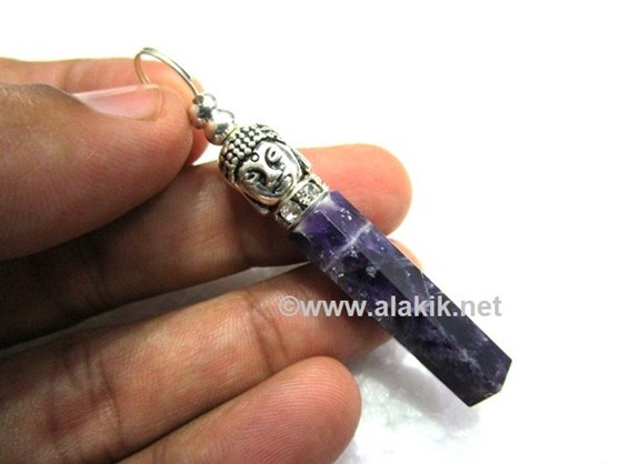 Picture of Amethyst Pencil Pendant with Buddha & Diamond Ring