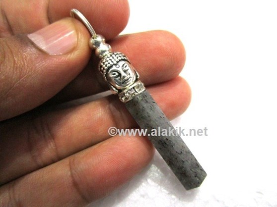 Picture of Blue Jade Pencil Pendant with Buddha & Diamond Ring