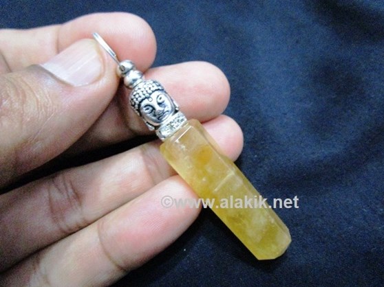 Picture of Citrine Pencil Pendant with Buddha & Diamond Ring