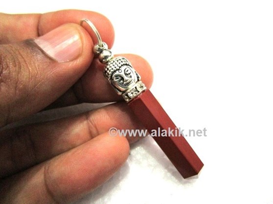 Picture of Red Jasper Pencil Pendant with Buddha & Diamond Ring